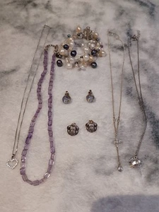 Solid Silver 925 Jewellery Joblot All Wear, Scrap Or Resale Hallmarked Bundle - Picture 1 of 6