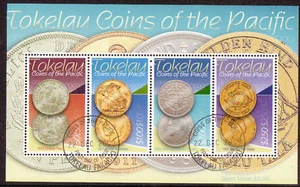 NEW ZEALAND TOKELAU 2009 COINS OF THE PACIFIC FINE USED MINIATURE SHEET - Picture 1 of 1