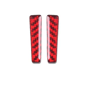 Red Carbon Fiber Car Shift Gearstick Handle Cover For For Ford Mustang 2015-2019 - Imagen 1 de 4