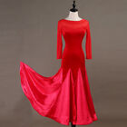 Latin Ballroom Dance Dress Modern Salsa Waltz Standard Long Dress#F277 4 Colors