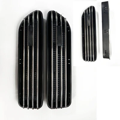 E46 M3 Chrome Silver With Matte Black Side Fender Grille Vent Euro Vehicle - Image 1 of 2