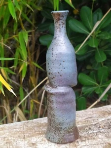 Vase en Gré Emaillé signé DYL vintage Ancien forme libre - Afbeelding 1 van 5