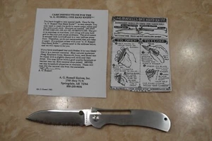 A.G. Russell USA Rare Fully Serrated Blade Original One-Hand Knife W/ Papers - Picture 1 of 9