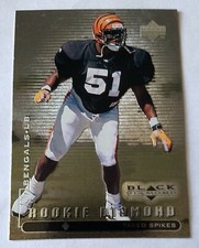 TAKEO SPIKES, 1998 BLACK DIAMOND ROOKIE CARD #115, BENGALS