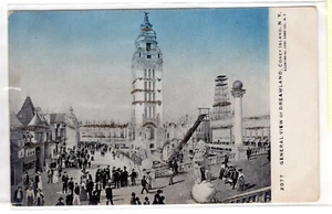 Gesamtansicht von Dreamland, Coney Island NY, Illust. Postkarte Co. unbenutzt - Bild 1 von 2