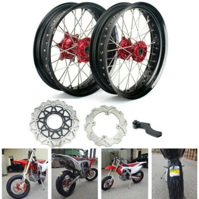 Juego completo llantas bujes rotores 17" PARA HONDA SUPERMOTO CRF250 CRF450 R X Foto 1 de 4