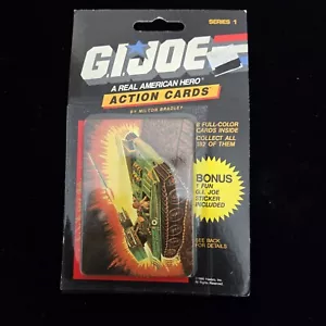 1986 HASBRO G.I. JOE ACTION CARD STICKER PACK SEALED TOP 42 - Picture 1 of 2