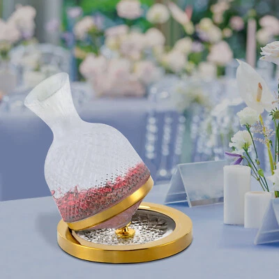 Juego de jarra de vino tinto 360 rotación cuerpo de botella engrosado + base de acero inoxidable Foto 1 de 4