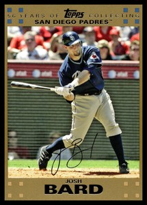 Josh Bard 2007 Topps Gold #/2007 San Diego Padres Baseball Card