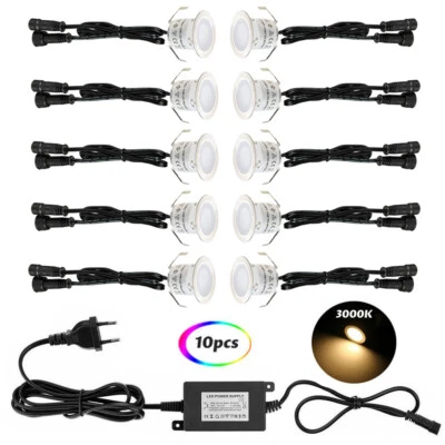 10-20er LED Bodeneinbauleuchte Bodenleuchte Außen IP67 Verlängerungskable 12V - Bild 1 von 4