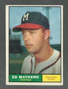 ED EDDIE MATHEWS 1961 TOPPS #120 VG-EX BRAVES - Picture 1 of 2