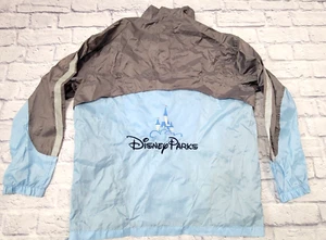 Walt Disney World Disneyland Park Windbreaker Pullover Rain Jacket M/L Blue Gray - Picture 1 of 9