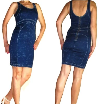 Vestido Denim Elástico Talla S Coquette Y2K Vintage Lavado 7 Para Toda la Humanidad $189 Foto 1 de 4