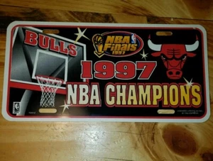 NBA Chicago Bulls Vintage 1997 NBA CHAMPIONS Plastic License Plate - Picture 1 of 7