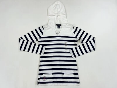 *MINOR DEFECT* Polo Ralph Lauren Girl's Striped Hooded T-Shirt - Size: L (12/14) - Image 1 of 4