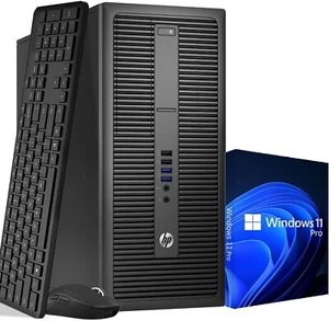 HP G2 Tower Desktop Computer PC Intel i5 6th 16GB RAM 512GB SSD Wi-Fi Windows 11 - Picture 1 of 7
