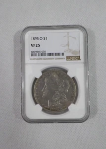 1895-O NGC VF25 Graded Silver Morgan Dollar - Picture 1 of 2
