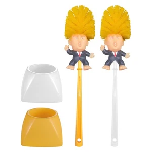 Juego de herramientas de baño soporte de cepillo de inodoro FunToy creativo novedad cepillo de inodoro Trump - Imagen 1 de 14