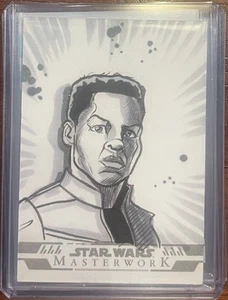 2024 Topps Star Wars Masterwork Sketch - Eric Medina - Finn #1/1 One Of A Kind - Picture 1 of 2