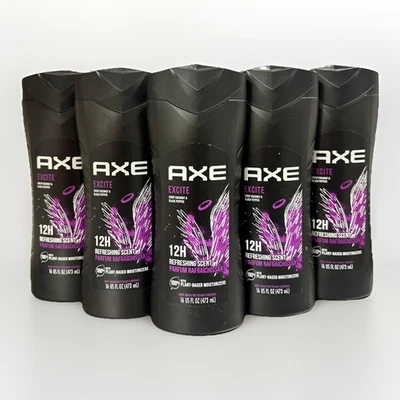5 Pack: Axe For Men Body Wash, Excite Crisp Coconut & Black Pepper, 16 oz - Image 1 of 4
