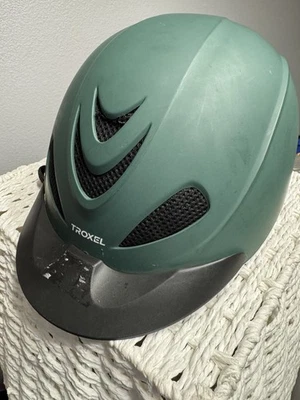 Casco de equitación Troxel Liberty plegable ajustable caballo verde ecuestre (L)  Foto 1 de 4