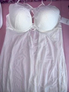 XL AUDEN LENCERÍA BLANCA NUEVA CON ETIQUETAS Camisón - Imagen 1 de 3