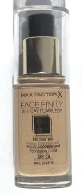 Max Factor Face Finity All Day Flawless 3 In 1 Foundation 65 Rose Beige 30ml - Bild 1 von 2