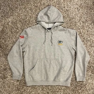 Green Bay Packers Men's Hoodie Sweatshirt Size L Dunbrooke Gray Soft Lightweight - Picture 1 of 5