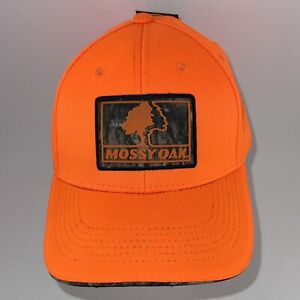 Orange Mossy Oak Safety Fleet Farm Hunting Adjustable Baseball Hat Cap New