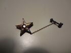 10Kt Gold On Top Eastern Star Pin With Hammer-Very Old
