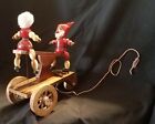 Vintage 1983 AA Importing Co Inc Wooden Pull Toy Mr & Mrs Santa on a See Saw