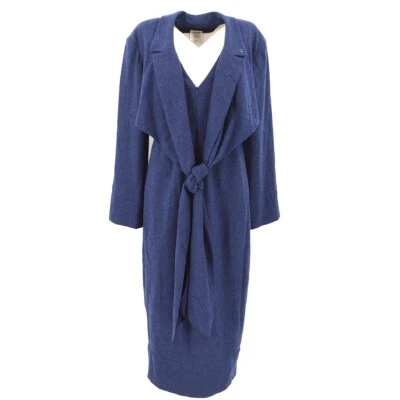 Chanel Coat Dress Blue 98A #40 49799 - Image 1 of 4