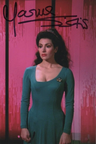 Marina Sirtis Star Trek Deanna Troi Signed 4x6 Photo 1 COA Cover