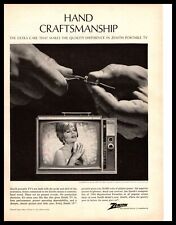 1966 Zenith The Bahama Portable 19" Tv "Hand Craftsmanship" Television Print Ad