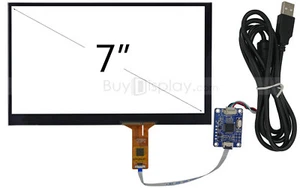 7" inch USB Capacitive Touch Panel Screen+USB Controller Board for Rasperry PI - Picture 1 of 5