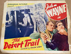 DESERT TRAIL !  R'47 J.WAYNE WESTERN CLASSIQUE ORIGINAL ÉTATS-UNIS TITRE CARTE LOBBY !