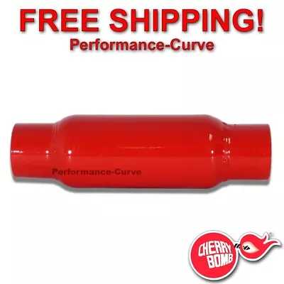 Cherry Bomb Glasspack Exhaust Muffler 2.5" IN  OUT - 12" Body - 87522CB - Image 1 of 3