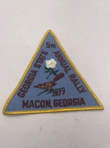 Parche BSA 1977 Macon Georgia Rally Boy Scouts - Imagen 1 de 2