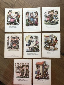 Hanitzsch -Künstlerkarten Humor Militaria Spruch Kinder in Uniform-Postkarten - Bild 1 von 12