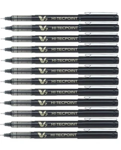 12 x Pilot Hi-TecPoint V7 0.7mm Liquid Ink Rollerball Pen BLACK cheapest on ebay - Picture 1 of 6