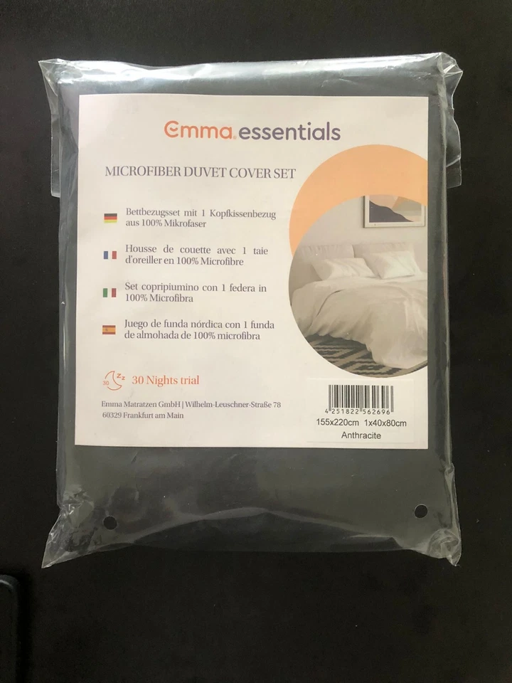 Emma Essentials Mikrofaser Bettwäsche 1 Bett- 155 x 220 cm und 1 Kissenbezug NEU - Bild 1 von 1