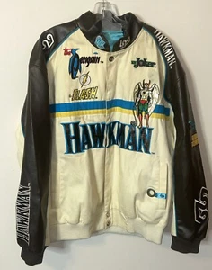 Lot 29 DC Comics Hawkman Racing Jacket Sz 2XL Has Othervintage Dc Patches - Picture 1 of 15