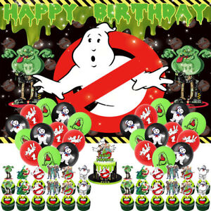 Ghostbusters Birthday Party Decorations Set  Balloon Cake Topper Backdrop 5x3ft