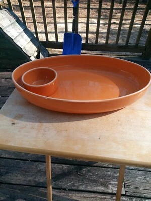 Crate And Barrel Oval Serving Dish/Chip And Dip Tray - Image 1 of 4