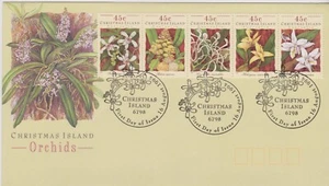 CHRISTMAS Island 1994 Orchids/Flowers SG 392-396 FDC FAUNA NATURE - Picture 1 of 1