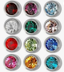 Studex Surgical Steel 4mm Earrings studs 12 pair Mixed color silver plated