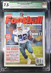 Beckett Football Card Monthly - October 2002 - Issue #150 EMMITT SMITH CGC 7.5 - Picture 1 of 2