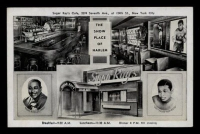 ca. 1950s Postcard *** SUGR RAY ROBINSON *** Sugar Ray's Cafe Boxing Boxer - Image 1 of 2