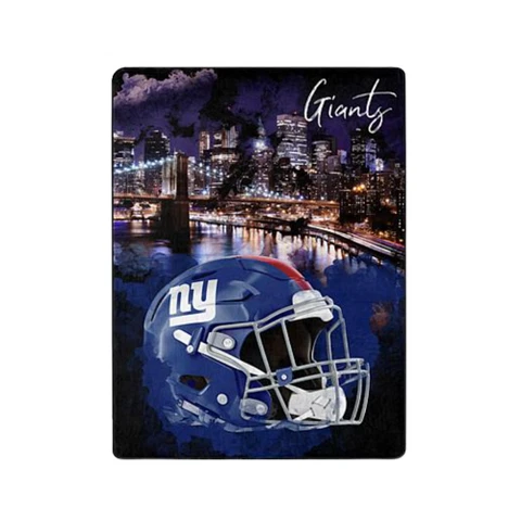 New York Giants NorthWest Official NFL ULTRA SOFT RISE Helmet Throw 60 x 80 NEW Cover