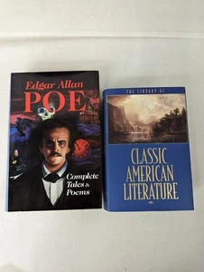 LOT OF 2 BOOKS EDGAR ALLAN POE & CLASSIC AMERICAN LITERATURE HARDCOVER W/JACKET - Bild 1 von 13